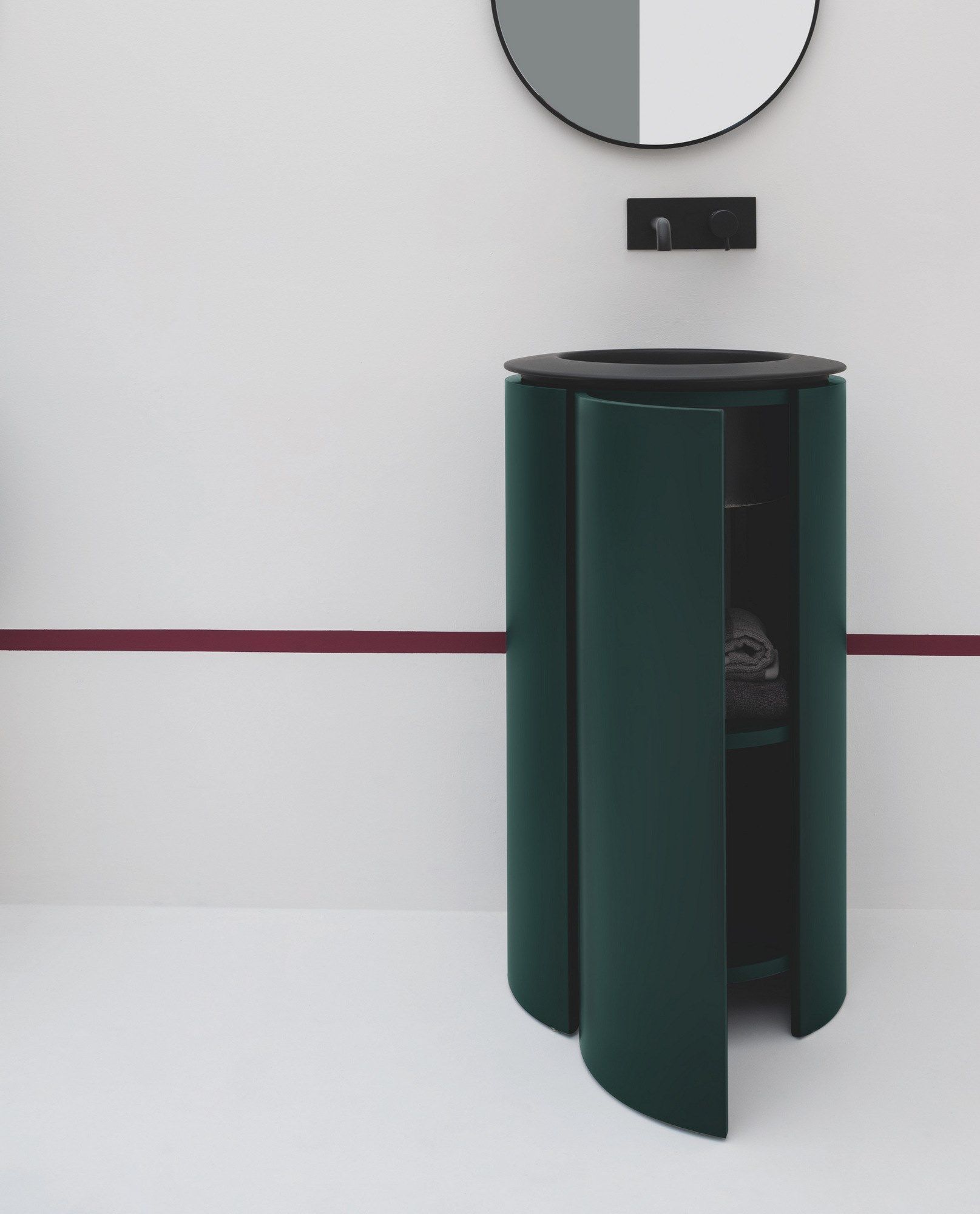 Напольный шкаф для умывальника из МДФ с дверцами Axa Skyland ARCH-00085140 - Вид №2