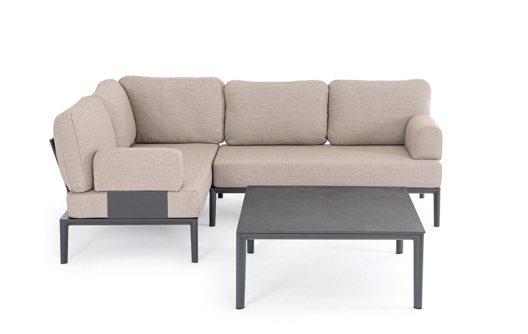 Квадратный садовый стол из спеченного камня и алюминия BIZZOTTO Gerald ARCH-00143921 - Вид №5