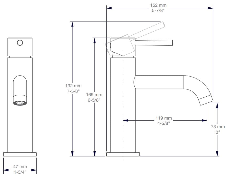 Смеситель для раковины с одним отверстием для столешницы BARIL Zip B66 ARCH-00025092 - Вид №1