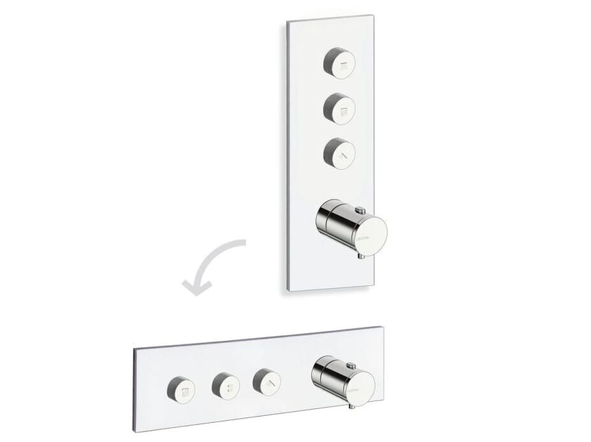 Термостатический смеситель для душа / ванны с 4 отверстиями с пластиной CRISTINA Rubinetterie Термостатические смесители-Shower &amp ARCH-00099101