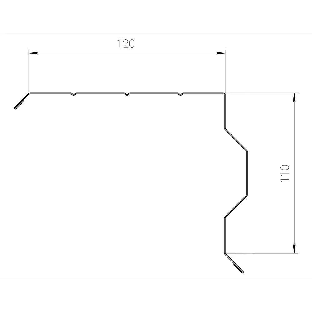 Лист ветровой 110x120x2000 мм 0.4 мм RAL 7024 серый 88209269 STLM-2168695 Santreyd  - Вид №2