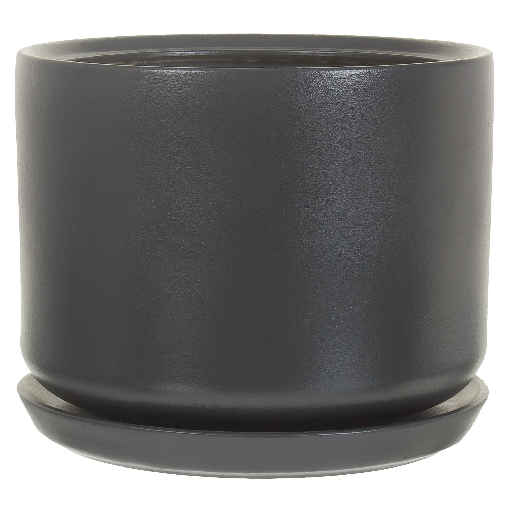 81932583 Горшок цветочный ø29 h29 см v12 л керамика тёмно-серый Орфей Santreyd