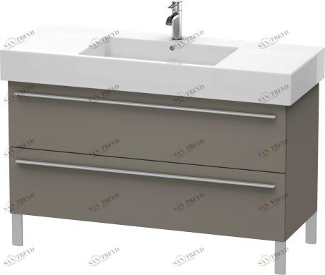 XL654509090 Тумбочка напольная X-Large #XL6545 1200 x 470 мм Фланелево-серый шелковисто-матовый лак Duravit