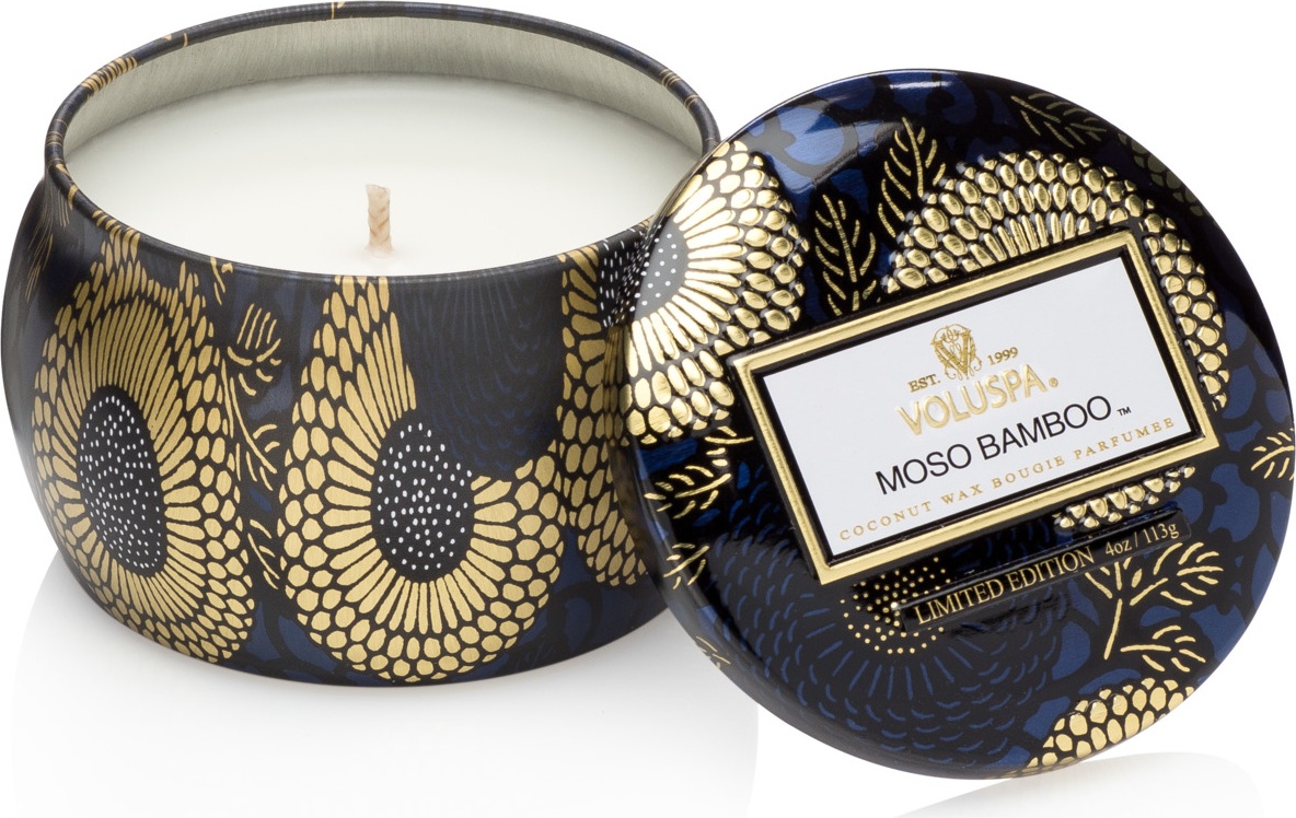10664264 VOLUSPA Ароматическая свеча Voluspa "Бамбук мосо в декоративной банке", 99гр 