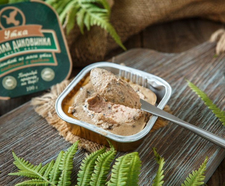 5180 Паштет из мяса утки сливочный с грибами (ламистер) Вкусляндия  - Вид №2