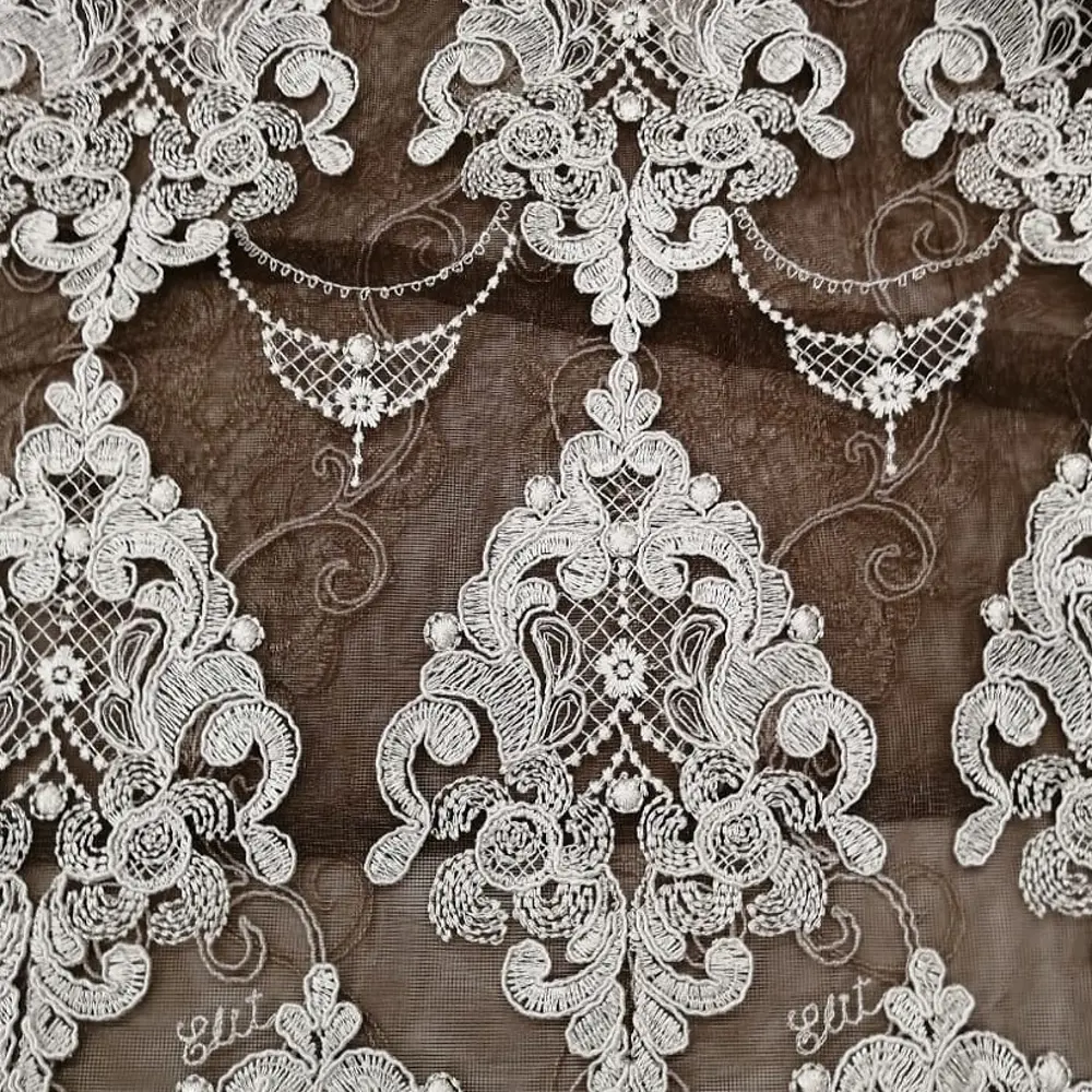 Тюль с вышивкой Эксклюзив сетка 300 см цвет шоколадный 81960437 STLM-2110453 ELIT HOME  - Вид №3