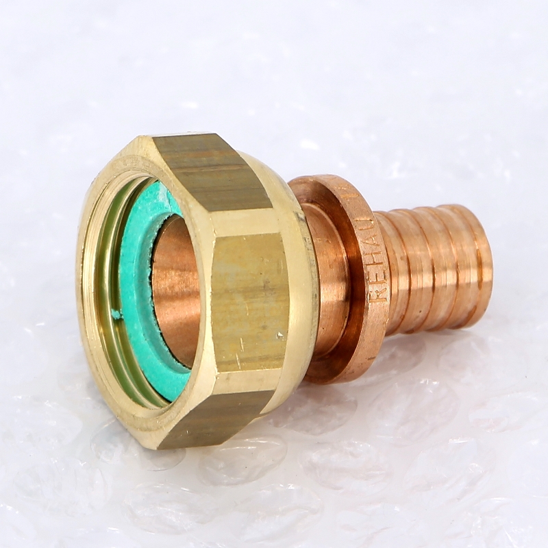 Муфта надвижная В с накидной гайкой бронзовая REHAU 16х3/4" RX 456336 - Вид №1