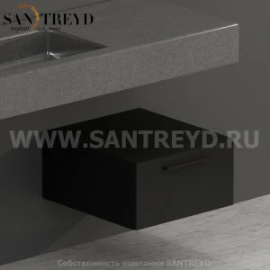 S04524AR2 Тумба с 1 ящиком 45 см черная Globo ARREDO WOOD Италия