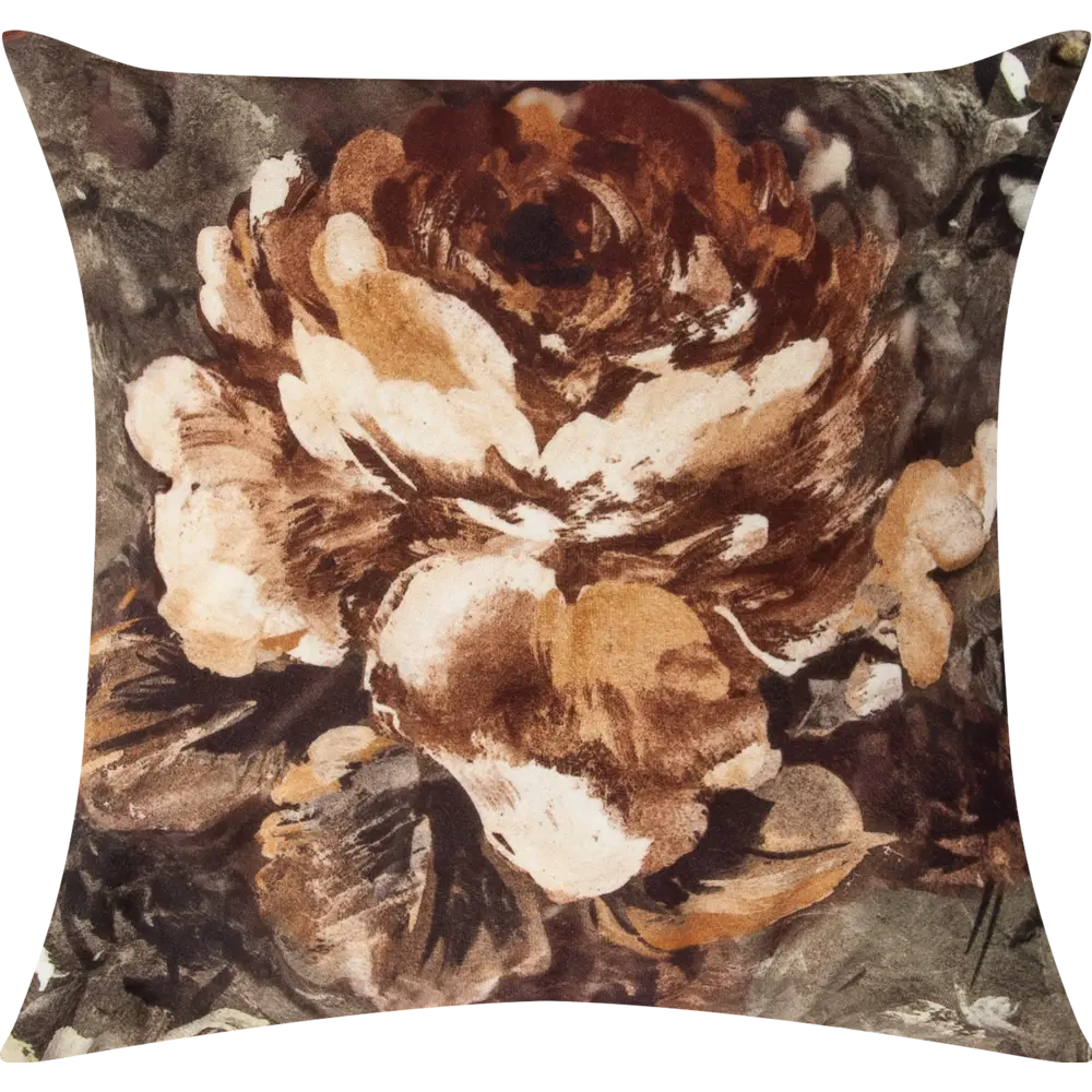 Подушка Роза 45x45 см цвет коричневый 89077554 STLM-2137267 SEASONS 