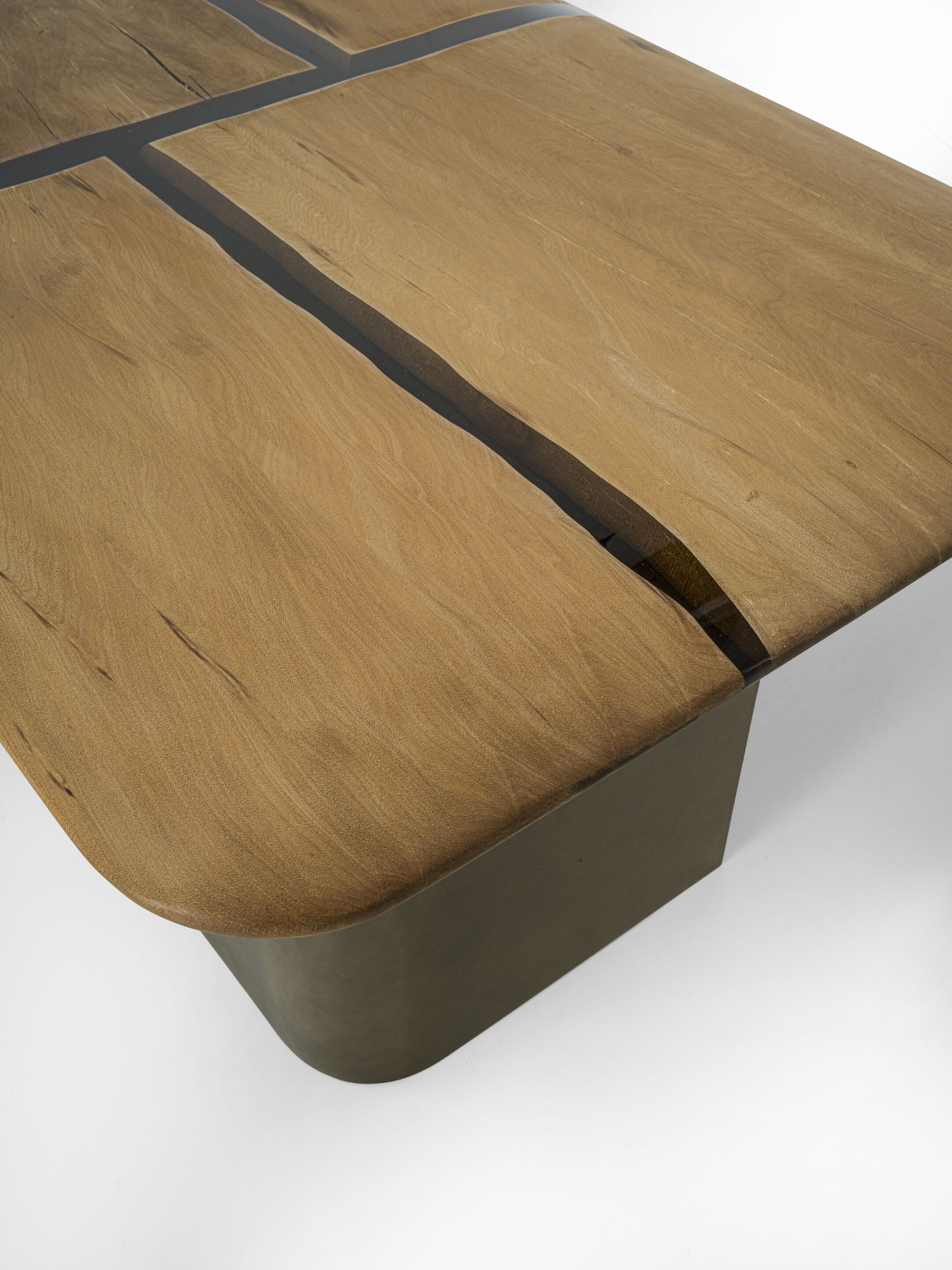 Прямоугольный журнальный столик из смолы и дерева Riva 1920 Kauri ARCH-00055028 - Вид №2