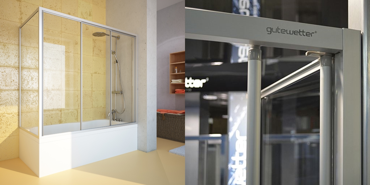 7080X220230GV413A Душевое ограждения на борт вынны GUTEWETTER Германия PRACTIC - Вид №1