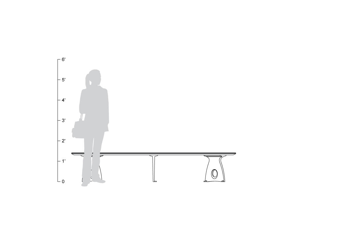 FSRT51 Скамейка Леда  Forms-surfaces  - Вид №15