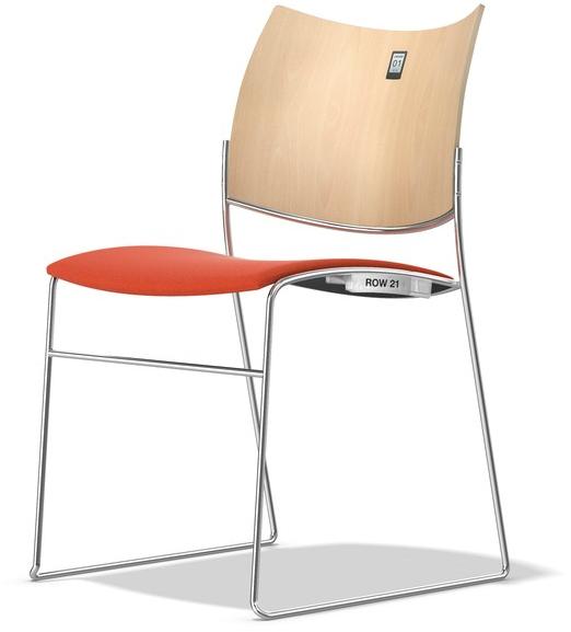 Casala Стул для конференций, штабелируемый салазками Curvy 3289-00 - Вид №1