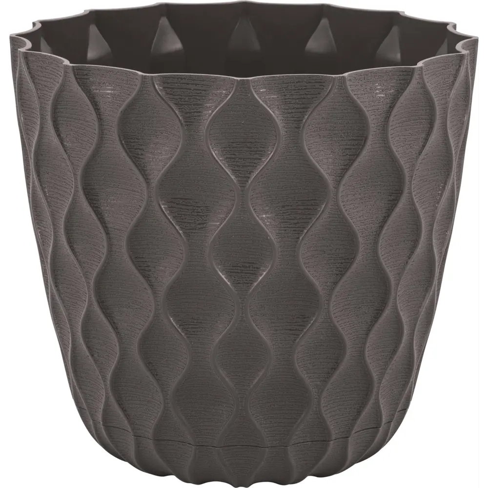INGREEN Wave - цветочный горшок в стиле горький шоколад для комнатных растений 89344188 STLM-1326270