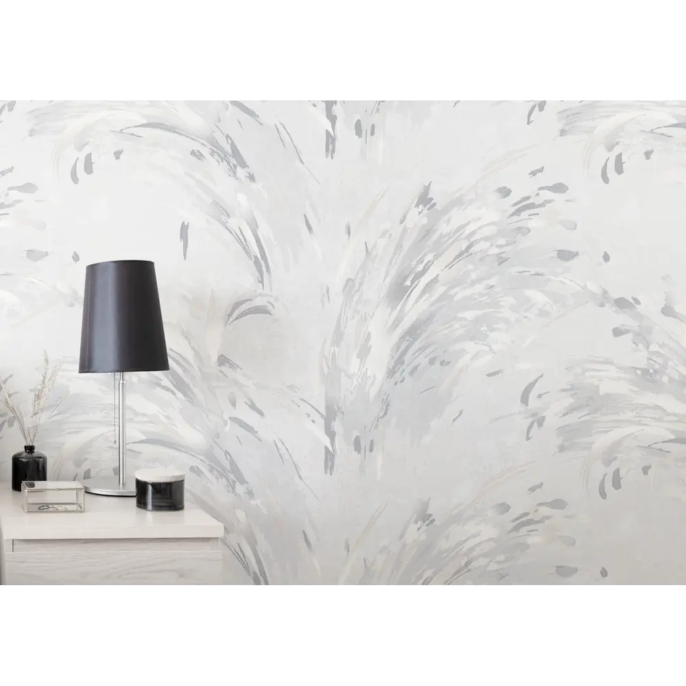 Wall Decor Рокси: серые флизелиновые обои с геометрическим узором 89417504 STLM-1577452 - Вид №2