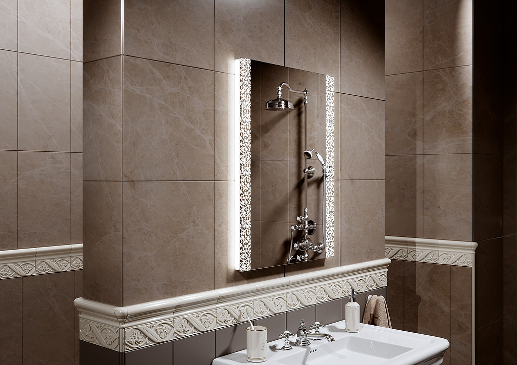 Зеркало настенное с подсветкой 100х80 см белое Delveto ALAVANN DELVETO 303964 Белый;зеркальный  - Вид №2