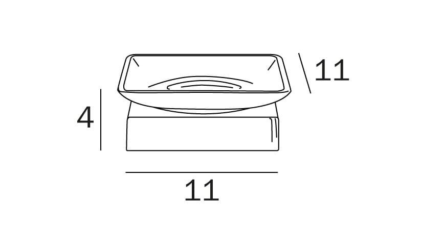 Стеклянная подставка для мыла INDA® ARCH-00134274 - Вид №2