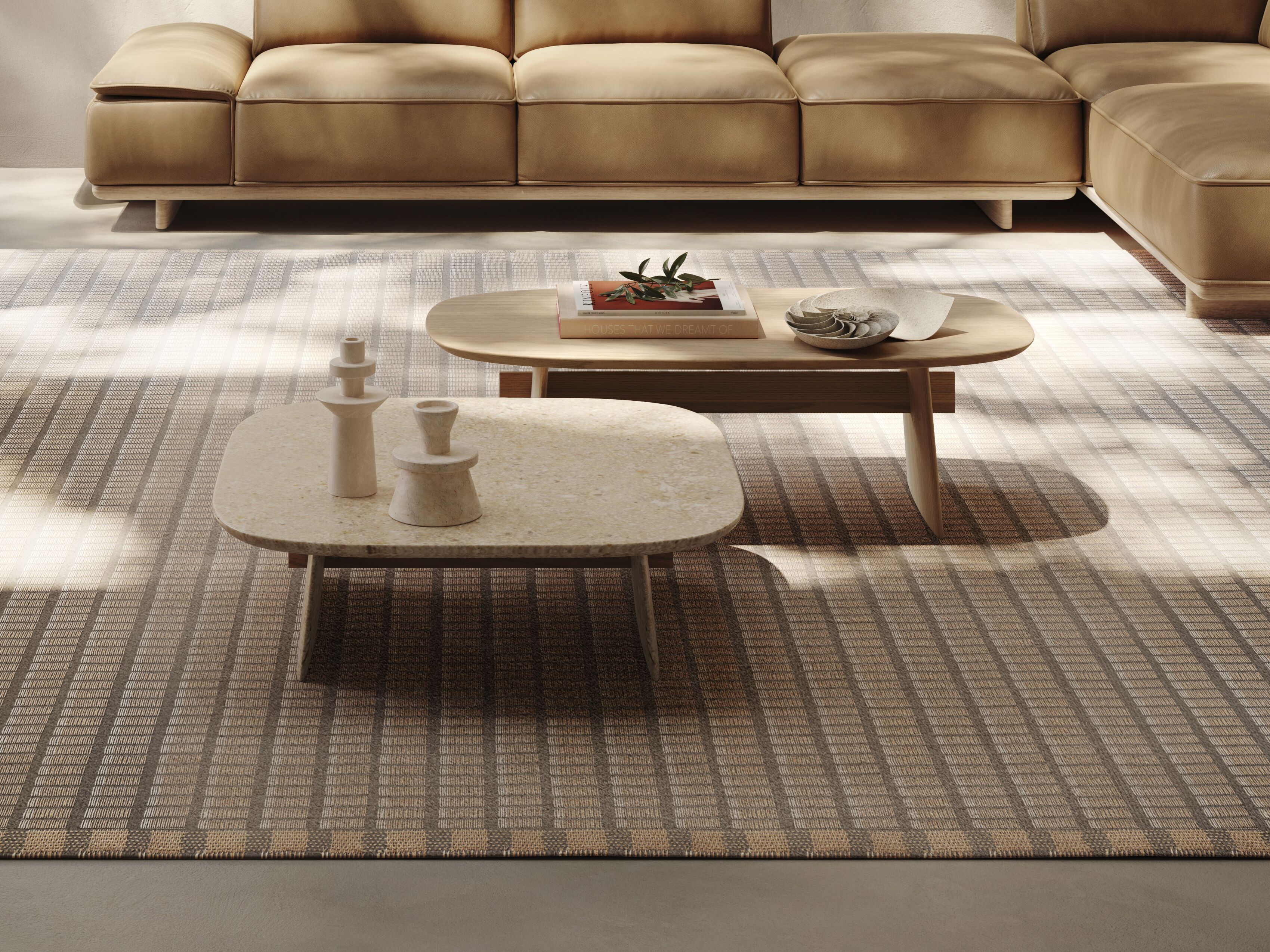 Низкий квадратный стол из камня Лечче Natuzzi Italia ARCH-00080620 - Вид №4