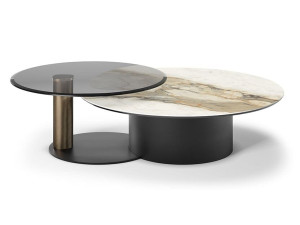 Круглый низкий журнальный столик