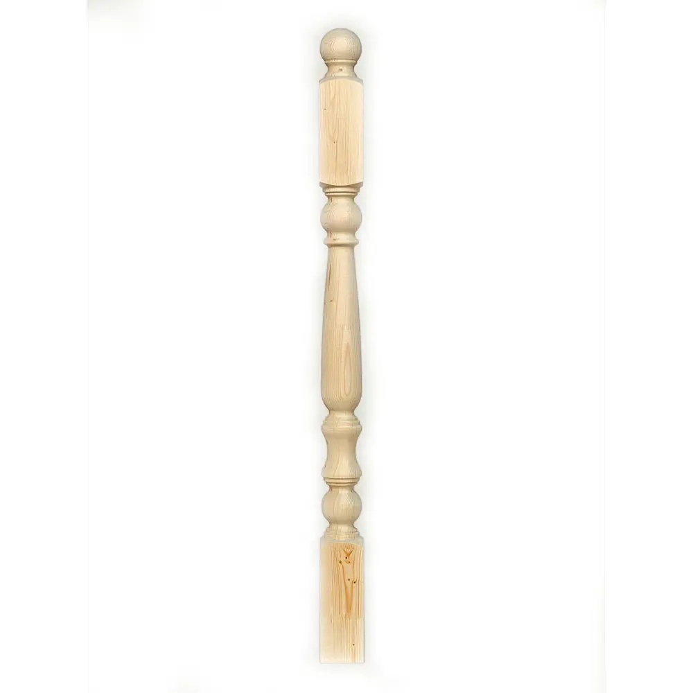 Santreyd: Стартовый столб для балюстрады из лиственницы с декором 'Яблоко' 85191014 STLM-0059728