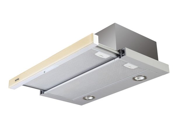 KHP 6211 B Встраиваемые вытяжки / встраиваемая с выдвижным экраном, 60 см, 290 м3/ч, механическое управление, 3 режима, бежевая Korting Santreyd  - Вид №1