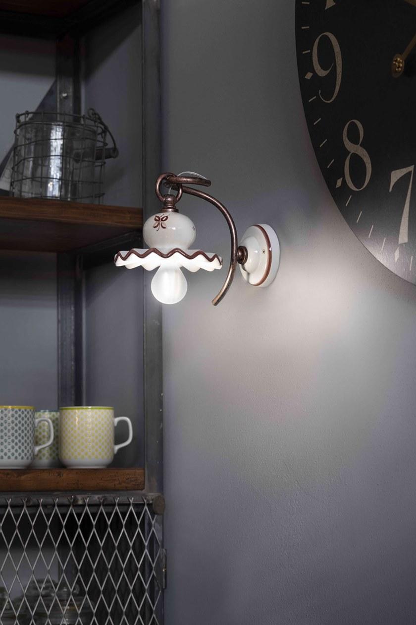 FERROLUCE Настенный керамический светильник с фиксированным кронштейном Roma C400 - c401 - Вид №2