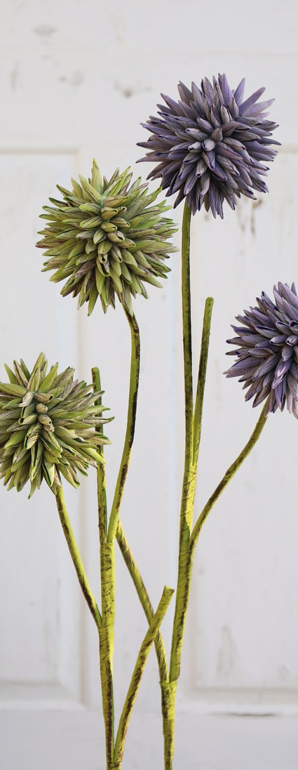 7995 222 a3 Искусственный мягкий цветок 'allium', 95 см, темно-фиолетовый H-andreas  - Вид №3