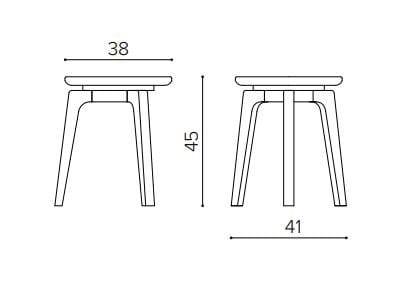 Твердый деревянный низкий стул True Design Tod ARCH-00038895 - Вид №19