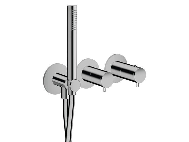 Термостатический однорычажный смеситель для душа с 3 отверстиями CRISTINA Rubinetterie зеленый триколор ARCH-00071863 - Вид №1