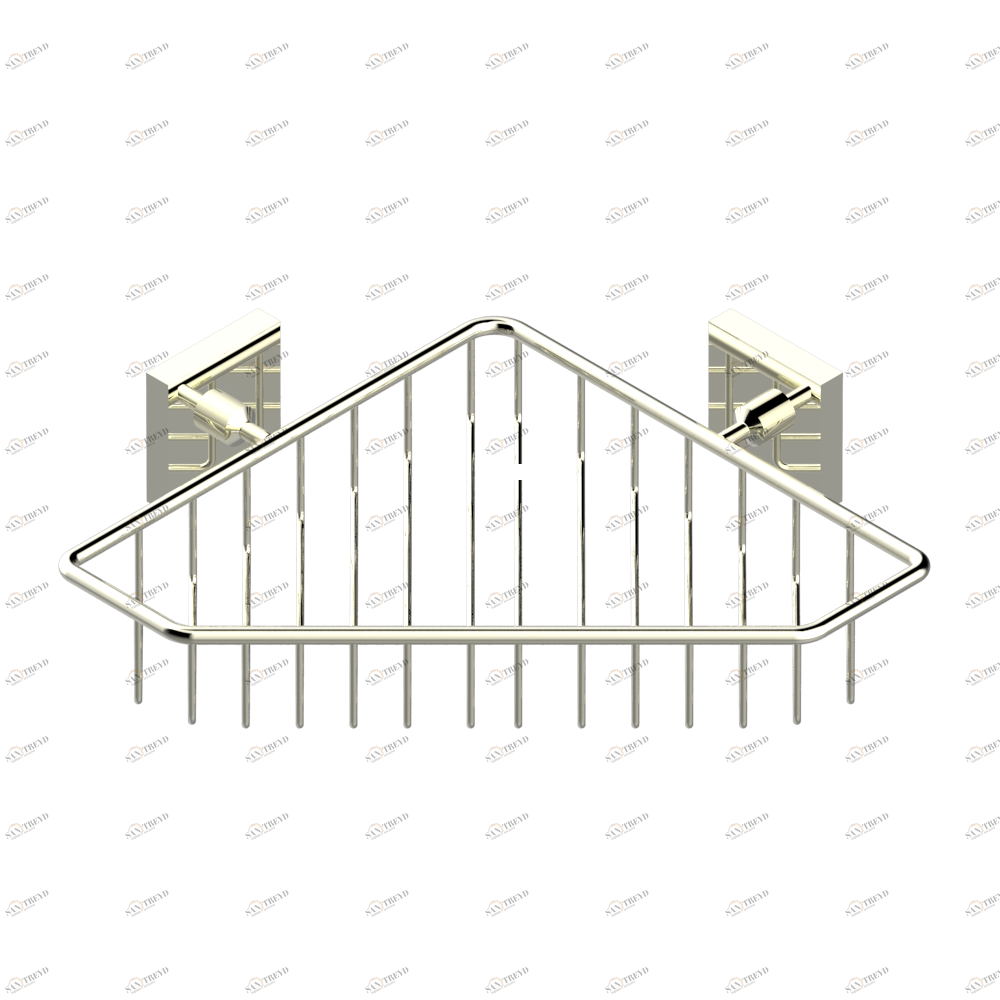 A60-3623 Мыльница-сетка большая угловая с фланцами 200 x 200 мм Thg-paris Marina c чёрным ониксом Никель A60-3623 CAT.B