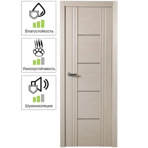 Дверь межкомнатная Селект глухая ПВХ цвет эшвуд 60x200 см (с замком)