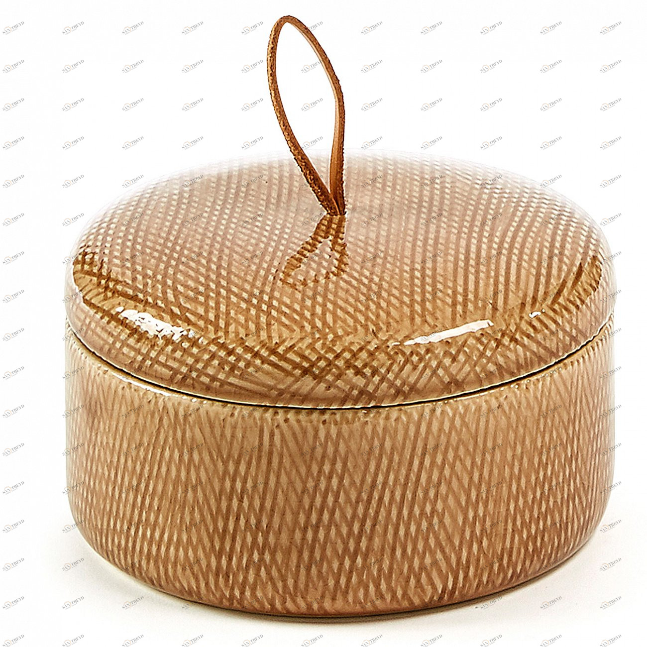 Шкатулка керамическая коричневая 9 см Akuarel от La Forma LA FORMA  344356 Коричневый 