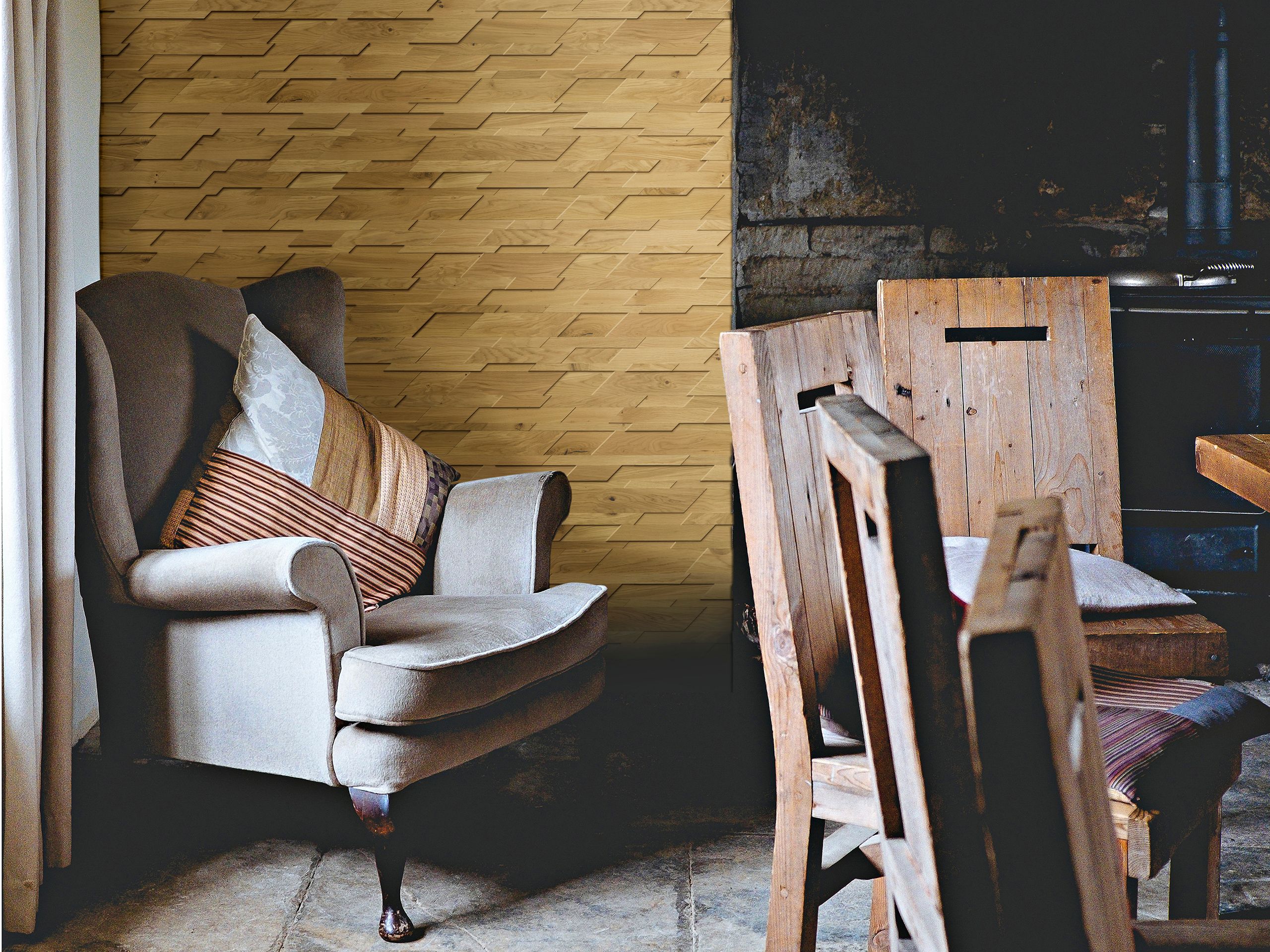 Трехмерная дубовая облицовка CP Parquet Antico Asolo Mosaici ARCH-00115772