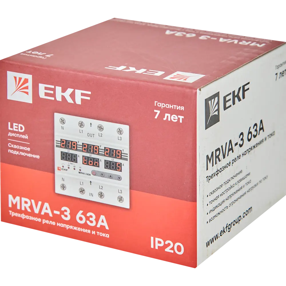 Реле напряжения и тока с дисплеем трехфазное EKF STLM-2081682 - Вид №3