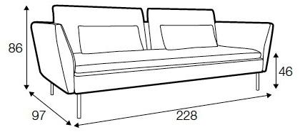Sits 3-х местный тканевый диван Day&night sun-id-1379762 - Вид №2