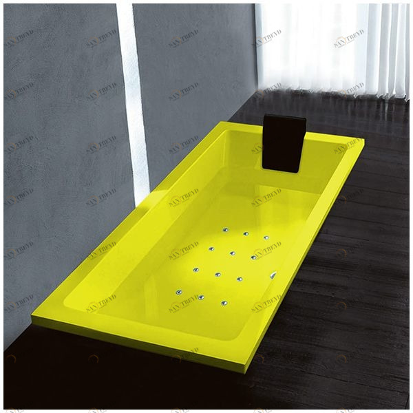 Ванна Gruppo treesse Quadra 170 V072C-DX-Z жёлтая с аэромассажем прямоугольная встроенная правая STAV072CDXZ