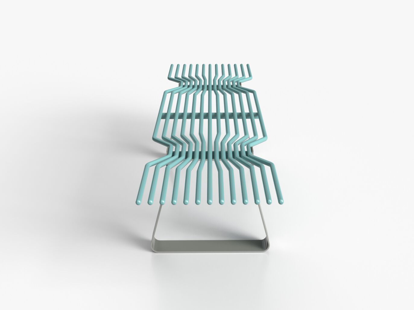 Оцинкованная стальная скамья без спинки Viscio Urban Design CARAMELLA ARCH-00038662 - Вид №2