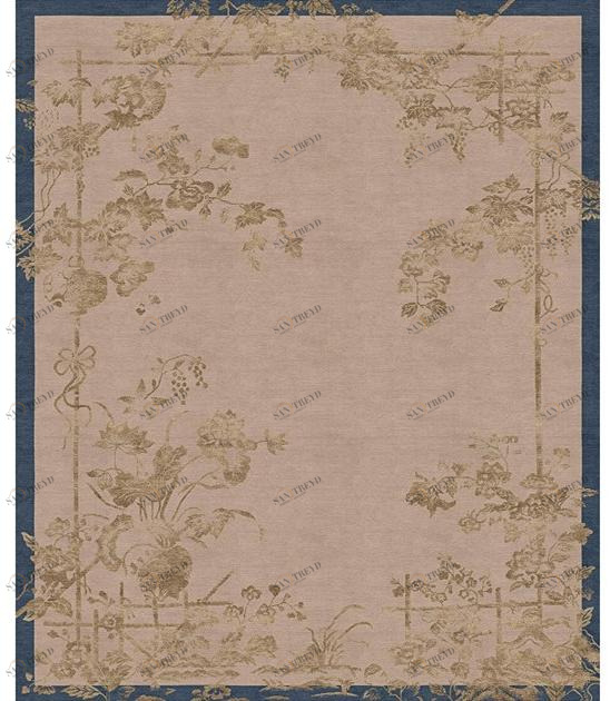 Tapis Rouge Прямоугольный коврик ручной работы Chinoiserie Tr1441bg
