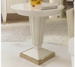 Turri Круглый журнальный столик из лакированного дерева Orion