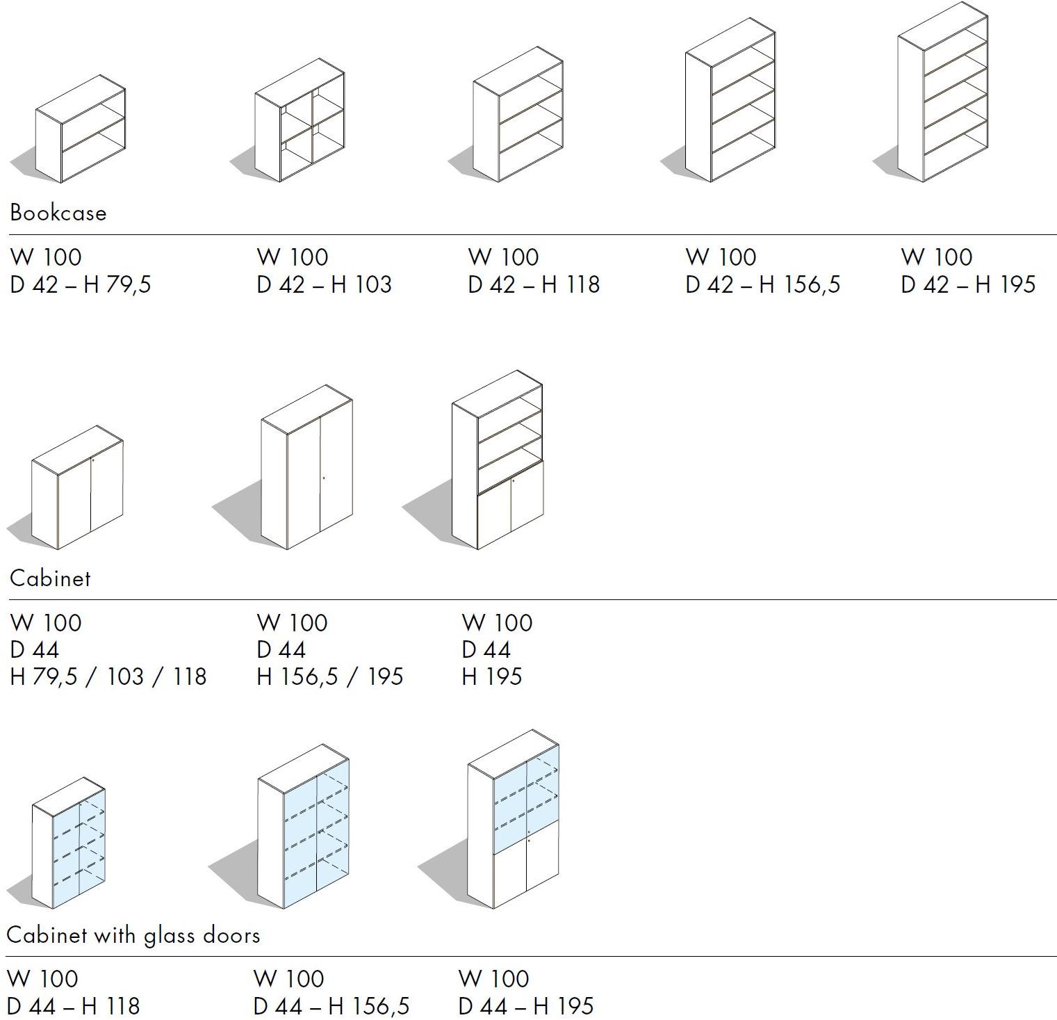 Sinetica Высокий офисный ящик для хранения из кожи с распашными дверцами Executive cabinets sun-id-1512546 - Вид №4