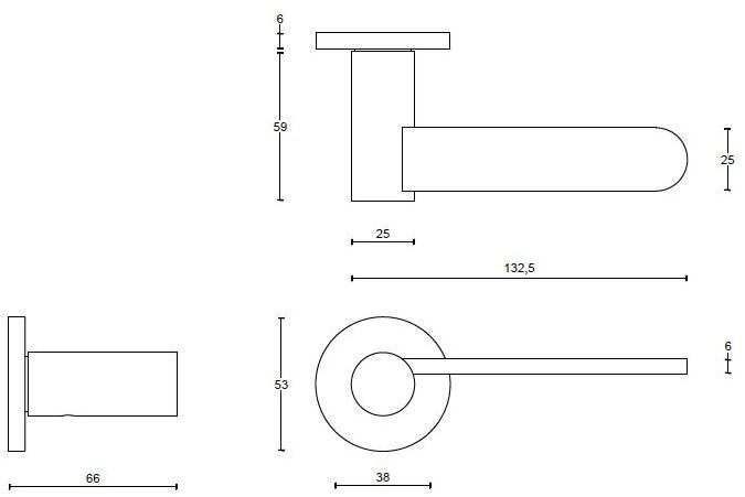 Formani Ручка из нержавеющей стали с атласной отделкой на розах Tense Bb102-g - bb102 - Вид №2