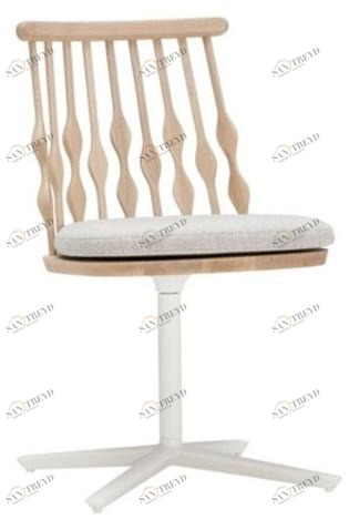 Andreu World Вращающееся кресло из бука с 4-мя спицами Nub Si1451