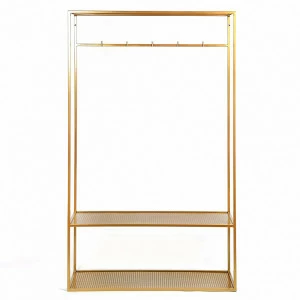 Вешалка в прихожую с полкой золото Hallra 3 gold INTELLIGENT DESIGN ВЕШАЛКИ HALLRA 261055 Золото