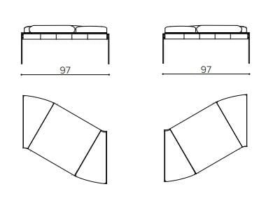 Скамейка из ткани True Design Millepiedi ARCH-00121468 - Вид №28