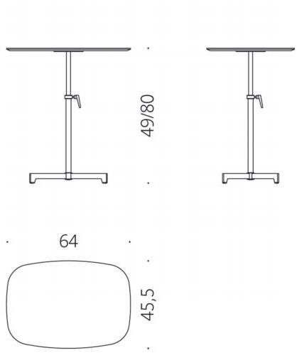 DE PADOVA Раздвижной журнальный столик из стали и дерева с основанием 4 звезды sun-id-1368162 - Вид №3