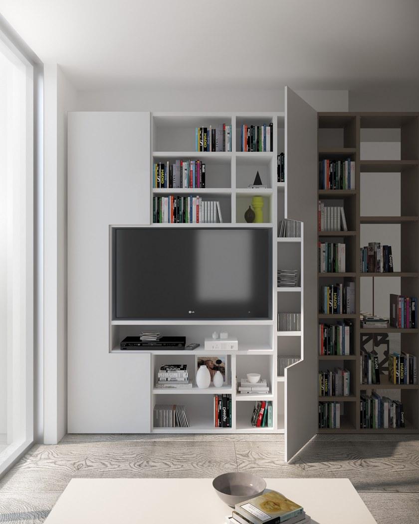 De Rosso Тумба под ТВ с книжным шкафом на заказ Alfabeto sun-id-1488876 - Вид №2