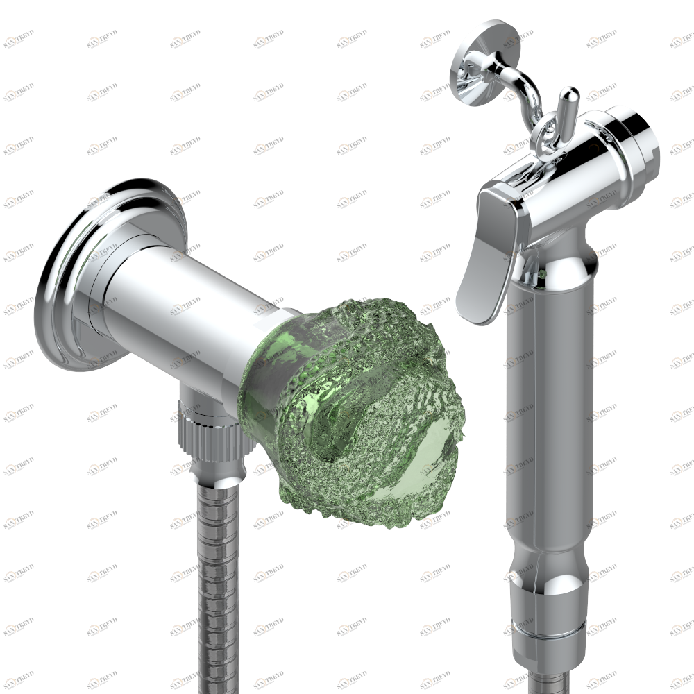 U5H-5840/8 Душ гигиенический: вентиль, 1.25 м шланг, крючок, вывод для душа и лейка с клапаном (возможны только следующие покрытия A02, B01,C01, D03, E02, F01, G01,G02) Thg-paris Jade Dragon Хром U5H 5840/8 A02 CAT.A