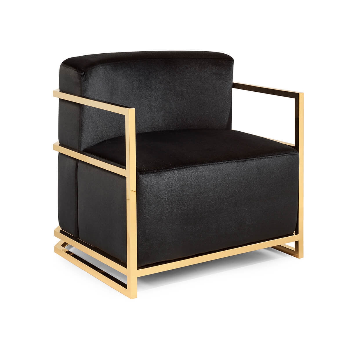 700371-93 ABHIKA КРЕСЛО JUDE BLACK/GOLD 