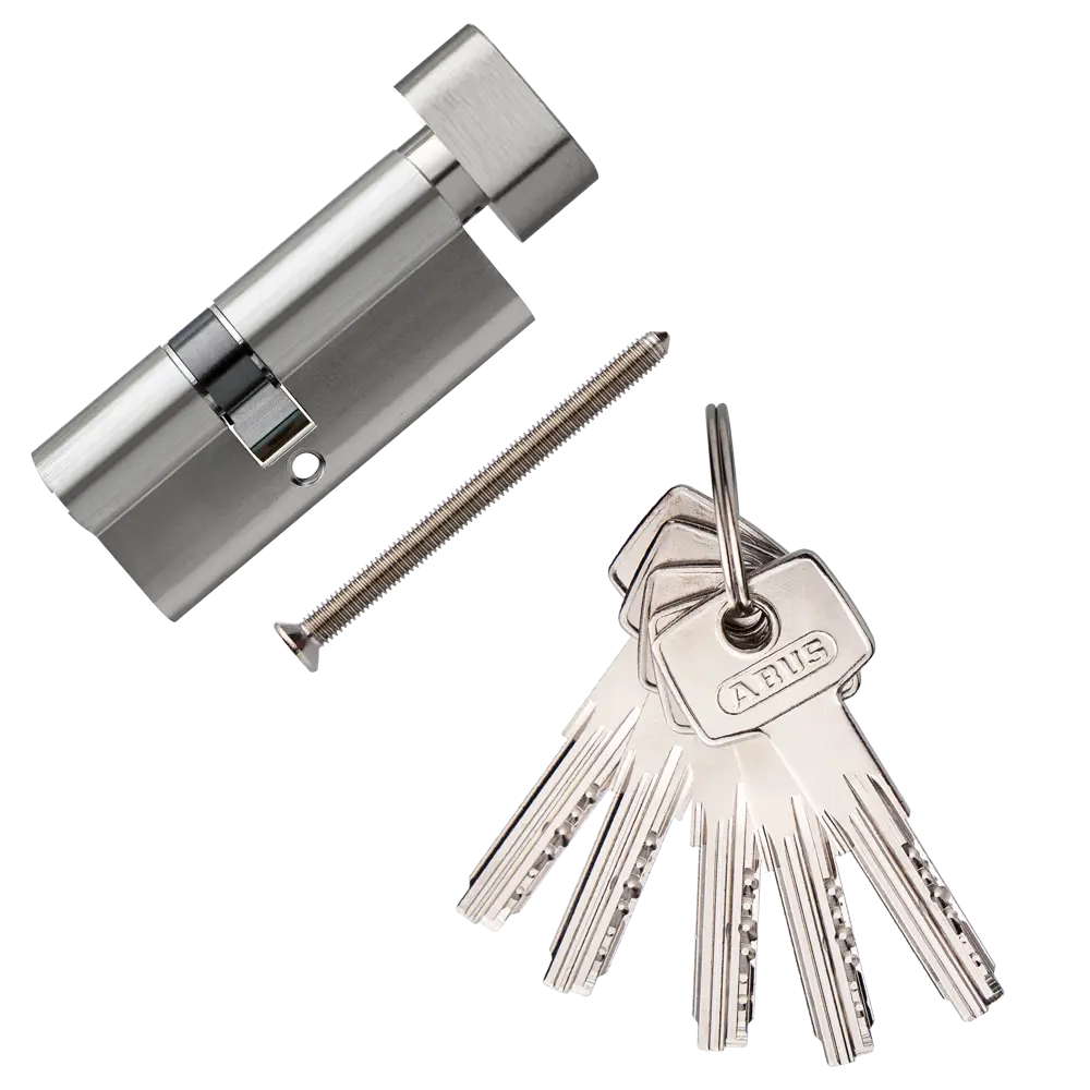 Цилиндр Abus 30х40 мм, ключ/вертушка, цвет никель 82389990 STLM-2142798 D6 - Вид №1