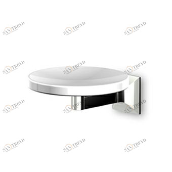 ZAC510 Настенный мыльница с белым керамическим блюдцем. Zucchetti Bellagio 